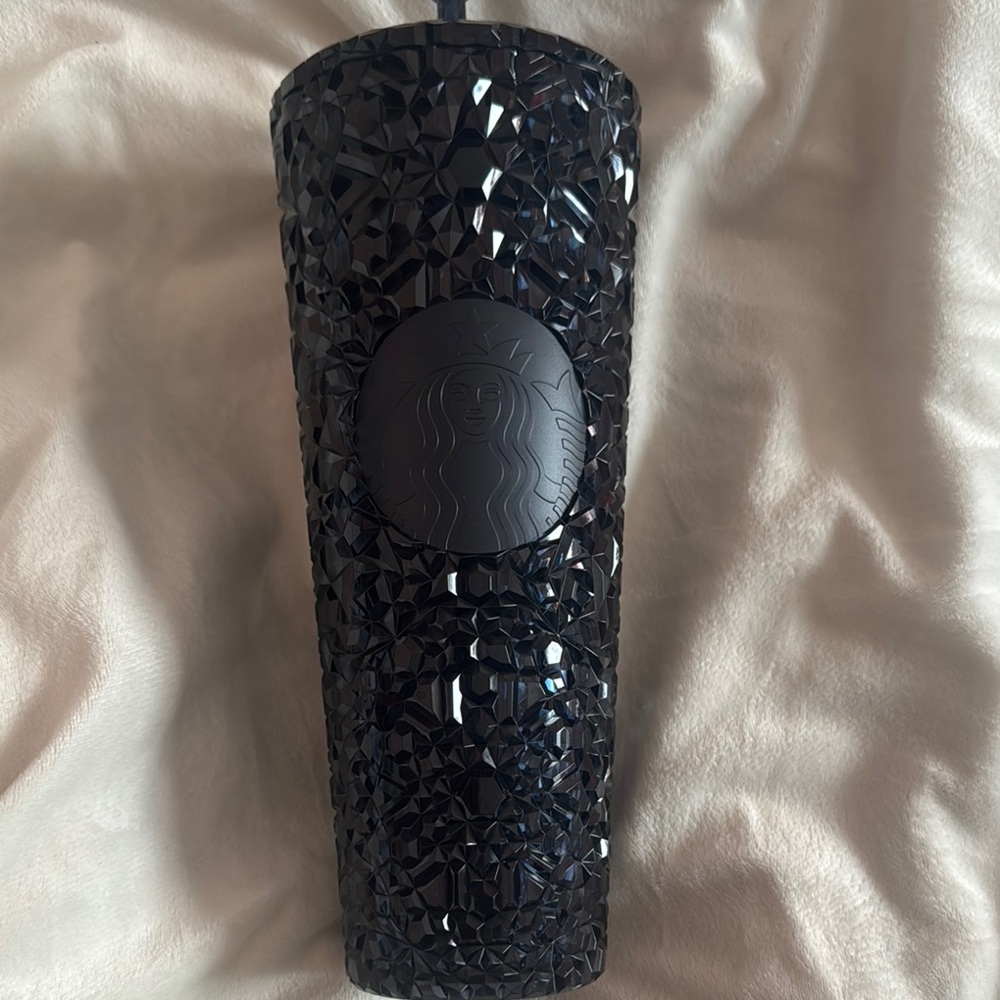 New 2024 Starbucks Midnight Navy Blue Black Gem 24oz Tumbler Venti Cold Cup